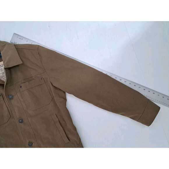 American Eagle “Waxed Style” Canvas Men’s Size Small Brown Trucker Jacket Coat - Picture 12 of 12